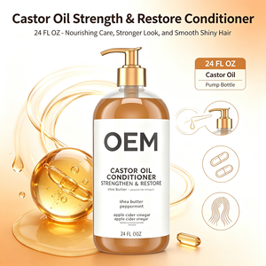 Acondicionador Nutritivo de Aceite de Ricino Orgánico Natural, Calma el Cuero Cabelludo <span class=keywords><strong>Seco</strong></span> e Irritado, Suaviza los Cabellos Encrespados y con Puntas Abiertas, Aumenta el Brillo - Product Image 4