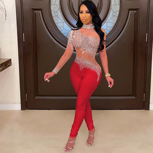 2023 mode Sexy gaze Perspective perceuse chaude femmes pantalon à manches longues léopard Mujer grande taille une pièce combinaison combishorts - Product Image 6