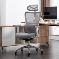 Chaise de bureau ergonomique en maille pour ordinateur, pivotante, moderne, de direction, réglable 3D, en promotion