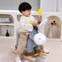 Nouvelle chaise berçante pour animaux 2025, adorable chaise berçante gris âne pour enfants