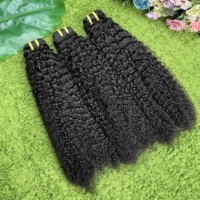 Vente en gros de cheveux humains vietnamiens 100% naturels de haute qualité, grade 12A, Afro Kinky 4B, mèches de cheveux humains bruts