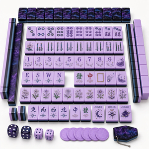 Tuiles de Mahjong Américaines en Acrylique Gravées, Modernes et Portables, Ensemble de 160 Pièces, Fabricant Personnalisé avec Étiquette Privée - Product Image 2