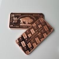 Barres de cuivre fin 999 de 10 oz, type Buffalo, A148
