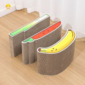 Rascador para Gatos de Cartón Corrugado con Diseño de Frutas de Dibujos Animados PipiTao Original, Juguete Duradero para Gatos, Suministros para Gatos, Venta al Por Mayor Disponible - Product Image 1