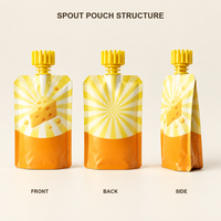 Pochette à bec verseur personnalisée et durable pour yaourt, fromage, boisson, avec bouchon à vis, pour emballage de jus de mangue, de citron vert, de produits laitiers et d'aliments pour animaux de compagnie