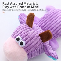 Jouet à mâcher interactif pour chien en peluche avec queue en corde de coton nouée, couineur intégré, pour le nettoyage des dents, vente en gros, personnalisation OEM, directement de l'usine