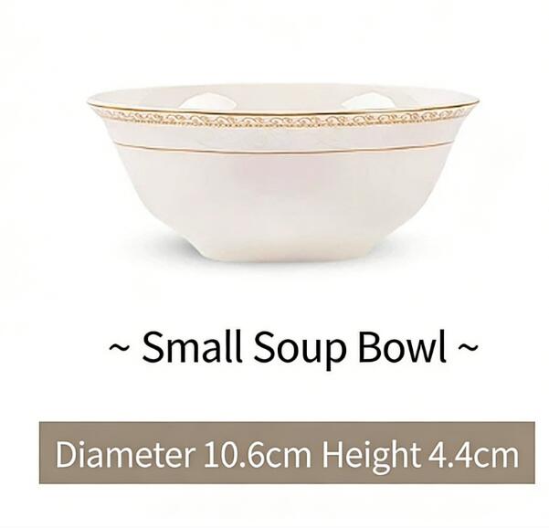 Gold small soup bowl