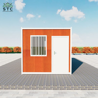20 pieds auto pliant mobile portable caravane conteneur maison préfabriquée deux chambres un hall maison repliable préfabriquée avec remorque