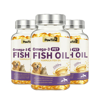 Capsules d'huile de poisson Oméga 3 pour animaux de compagnie 1200mg DHA EPA – Complément pour la santé de la peau, du pelage, des articulations et des yeux pour chiens et chats – Vente en gros OEM ODM