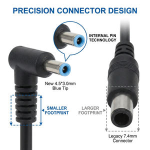 Cargador para Portátil de 65W de Alta Calidad al por Mayor, 19.5V 3.33A, Adaptador con Punta Azul de 4.5*3.0mm, Precio Directo de Fábrica, MOQ Bajo - Product Image 5
