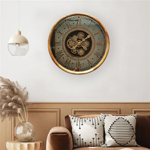 Grande <span class=keywords><strong>orologio</strong></span> da <span class=keywords><strong>parete</strong></span> industriale retrò moderno Design creativo per la decorazione moderna del salotto - Product Image 6