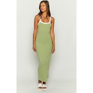 Nuevo Diseño Vestido Midi Maxi sin Mangas con Estampado Floral, Vestido Elegante con Tirantes Tejidos Ecológicos y Color en Patchwork - Product Image 3