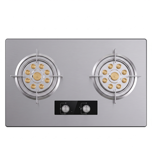Estufa de Gas de <span class=keywords><strong>2</strong></span> Quemadores de Acero Inoxidable, <span class=keywords><strong>Precio</strong></span> de Fábrica, Electrodoméstico de Cocina Integrado para el Hogar - Product Image 1