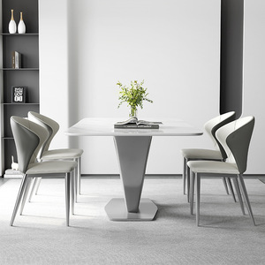 <span class=keywords><strong>Table</strong></span> à manger en pierre frittée de luxe simple mais légère <span class=keywords><strong>table</strong></span> design originale pour le dîner adaptée à un environnement domestique confortable - Product Image 3