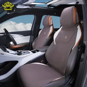 5D-Luxus-Lederstoff Avtokorona Auto-Sitzzubehör Samt Wildleder Universal Auto-Kappe Autositzbezüge