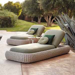 Chaise longue d'extérieur pour hôtel Chaise longue <span class=keywords><strong>de</strong></span> <span class=keywords><strong>jardin</strong></span> Chaise longue moderne imperméable Chaise longue en bois <span class=keywords><strong>de</strong></span> teck Corde <span class=keywords><strong>de</strong></span> rotin Chaise en aluminium Chaise longue <span class=keywords><strong>de</strong></span> piscine - Product Image 1