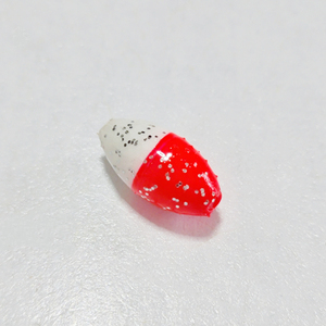 Petites perles ovales flottantes en mousse EPS rouge/blanc avec paillettes, flotteurs, appâts de pêche - Product Image 2
