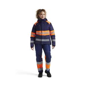 BLAKLADER-Chaqueta de invierno Hi-Vis para mujer de 447019778953S Azul marino/Naranja-EAN 7330509849552 ROPA DE TRABAJO DE LA HI-VIS - Product Image 3