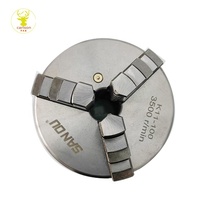 Mandrin de tour pneumatique en acier K11-80F, mandrin auto-centrant à 3 mors pour machine-outil CNC