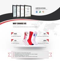 Chaussettes de Sport Personnalisées avec Logo, Compression et Adhérence, Mi-Mollet Jacquard Athlétiques, Hautes Antidérapantes pour Football/Soccer