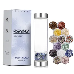 Alta qualidade natural cristal água potável garrafas e chá infusor atacado - Product Image 5