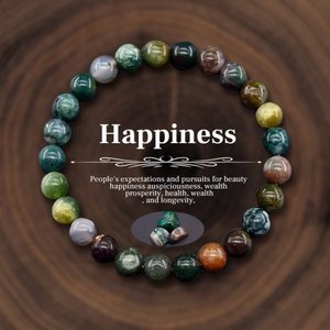 Gemme JD all'ingrosso 6mm 8mm 10mm pietra naturale di alta qualità perle rotonde bracciali ideali per le donne e gli uomini indossano - Product Image 6