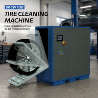 Máquina de Limpieza de Ruedas de Acero Inoxidable BR-CW100, Tanque de 200L, 540-900mm, Carga de 65Kg, 3PH 380V