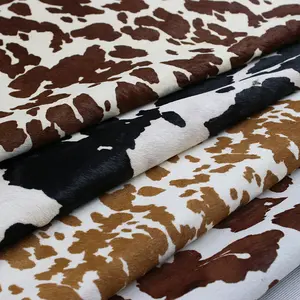 Custom dyed real cowhide cow print leather fabric for upholstery sofa furniture