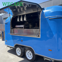 WECARE Remorque de restauration mobile pour café, limonade, smoothies, bière, pizza, hot-dogs, frites, avec évier