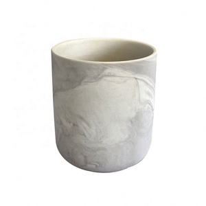Wholesale 375ML Candle <b>Jar</b> Modern Custom Ceramic Candle Holders <b>Marble</b> Candle Vessels for Home Wedding - Product Image 1