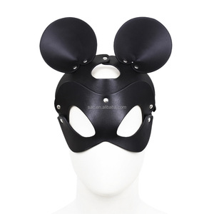 SacKnove Sexy Bunny Cosplay Christmas Halloween Blindfold Alternative Flirting Toy Rabbit Ears Eye Mask Leather Bondage Headgear - Product Image 5
