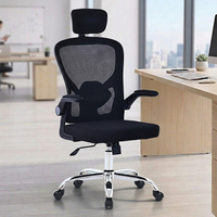 Échantillon Gratuit - Chaises de Bureau Ergonomiques Modernes en Maille à Dossier Haut Pivotant avec Support Lombaire pour Réunions et Visiteurs