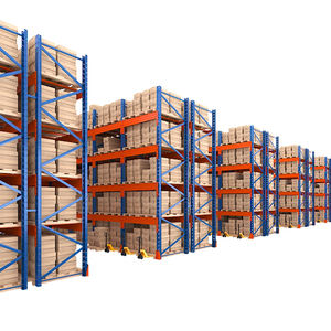 Estantería de Paletización Resistente de Acero Laminado en Frío con Recubrimiento en Polvo Naranja y Azul, Protección Anticorrosión, Diseño Desmontable para - Product Image 4