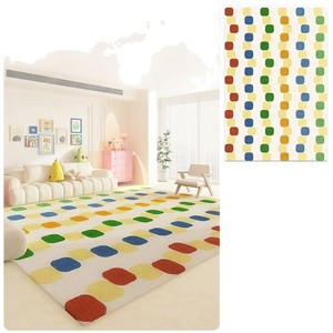 Alfombra Minimalista de Imitación de Cachemira Wan Xinlong, Rectangular, Diseño de Ondas Estrelladas 01, Agradable al Tacto, Fácil de Cuidar, Decoración para Sala de Estar y Sofá - Product Image 4