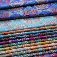 Kain Brokat Tradisional Mongolia Asli Pabrik, Jacquard 75cm Berkualitas Tinggi untuk Cheongsam Kimono