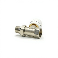 Vanne de radiateur thermostatique manuelle Xingfu 1/2" en laiton, filetage mâle-femelle, pour eau à température normale, OEM, pour chauffe-serviettes et chauffage au sol