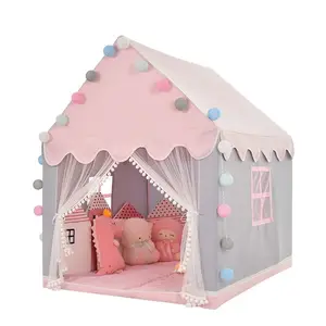 Penjualan Laris 210T Kain Oxford Rumah Dalam Ruangan Bayi Merah Muda Tenda Mainan Besar untuk Hadiah Natal Anak-anak