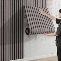 Autocollants muraux en mousse 3D, papier peint PVC auto-adhésif, imperméable, panneaux muraux en grille 3D pour fond de télévision, décoration de la maison