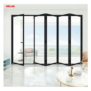 High Quality Luxury soundproof bi fold aluminum accordion folding door