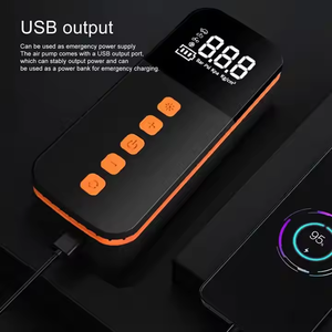 Mini compresseur d'air numérique sans fil portable pour pneus et batterie externe, pompe électrique sans fil pour gonflage de pneus de voiture - Product Image 6