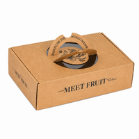 Scatola da Picnic Personalizzata in Carta Kraft Riciclata con Manico, Scatola Regalo Portatile con Finestra in PVC Rinforzato Resistente all'Olio per Frutta