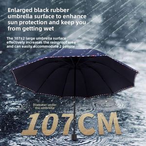 Parapluie publicitaire double pour homme Ten-Bone, 70 % manuel, pliable, motif imprimé - Vente en gros et dropshipping - Product Image 2