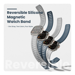 Thông Minh Ban Nhạc Đồng Hồ Cho Apple Đồng Hồ 44Mm 45Mm 46Mm 49Mm Có Thể Đảo Ngược Silicone Từ Dây Đeo Đồng Hồ Bằng Sáng Chế Lỗ Tuyến Tính Dây Đeo Cổ Tay - Product Image 2