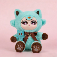 Peluche personnalisée Chat Lune Violette en vinyle avec rembourrage en coton PP, fonction anti-stress pour enfants