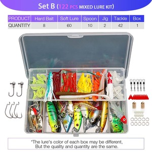 <span class=keywords><strong>Kit</strong></span> <span class=keywords><strong>de</strong></span> leurres <span class=keywords><strong>de</strong></span> <span class=keywords><strong>pêche</strong></span> en gros avec boîte en plastique, ensemble <span class=keywords><strong>de</strong></span> leurres souples, crankbaits et wobblers noirs multiples - Product Image 3