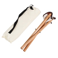 HE-1149, Portable Pliant Hêtre Bois Camping Pique-Nique SBBQ Chaises Chaises De Pêche En Bois Massif Et Toile Tabourets Triangulaires