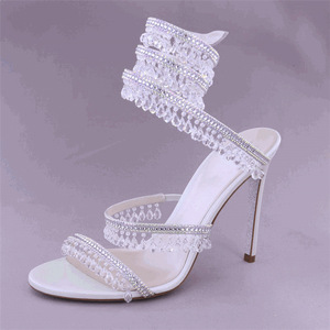 Sandalias Rosas de Tacón Abierto con Tiras en el Tobillo, Estilo Stiletto, Moda 2026, Tacones en Espiral - Product Image 2