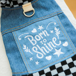 Outono Inverno Quatro-Legged Dog Vest <span class=keywords><strong>Jacket</strong></span> Quente Engrossar Algodão Pet Vestuário XL Tamanho Denim <span class=keywords><strong>Jean</strong></span> Material Atacado - Product Image 4