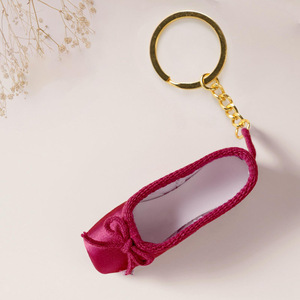 Llavero <span class=keywords><strong>de</strong></span> hilo con diseño <span class=keywords><strong>de</strong></span> zapatilla <span class=keywords><strong>de</strong></span> <span class=keywords><strong>ballet</strong></span> <span class=keywords><strong>de</strong></span> dibujos animados, hecho a mano y ecológico, con impresión tipográfica, soporte para monedas, ideal para regalo <span class=keywords><strong>de</strong></span> cumpleaños - Product Image 2