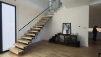 Escalier en bois massif sur mesure CBMmart pour maison moderne |   Escaliers droits, en forme de L et en forme de U, directement de l'usine